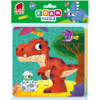 2-in-1 Schaumstoff-Puzzle Dinosaurier für die Kleinsten Roter Käfer Puzzle