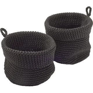 baliv Aufbewahrungskorb Schwarz 2er Set