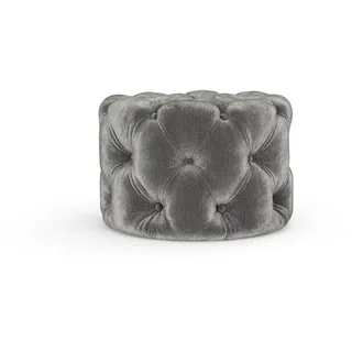 Maison de Reve Pouf Cosimo Grau Chenille , Textil , Füllung: Schaumstoff , Rund , 60x40x60 cm , Oeko-Tex® Standard 100, FSC 100%, Hergestellt in Europa , Wohnzimmer, Sessel, Hocker & Hockerbänke, Poufs