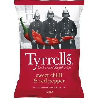 CHIPS Tyrrells Handcooked Sweet Chilli Chips glutenfrei vegan 150g