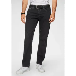Loose-fit-Jeans CAMP DAVID "CO:NO", Herren, Gr. 36, Länge 34, schwarz (schwarz used), Denim/Jeans, Obermaterial: 98% Baumwolle, 2% Elasthan, unifarben, comfort fit lang, Jeans Loose-fit-Jeans, mit markanten Nähten und Stretch