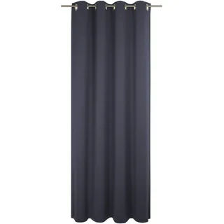 ADAM Audio Vorhang ADAM "Uni Collection", blau (dunkelblau), B:142cm H:385cm, Baumwolle (Bio-Baumwolle), Gardinen, Blickdichter aus 100% Bio-Baumwolle