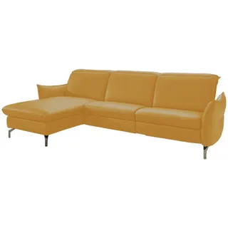 Livetastic Ecksofa , Gelb , Textil , Ottomane links, L-Form , 233x179 cm , Made in Eu , Hocker erhältlich, motorische Relaxfunktion, Armteil links, Armteil rechts , Wohnzimmer, Sofas & Couches, Wohnlandschaften, Ecksofas