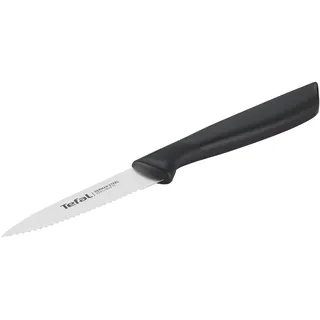 Tefal Schälmesser "Colorfood" gezahnt, 8 cm, Klinge aus deutschem Edelstahl, ergonomischer Griff, schwarz, edelstahl