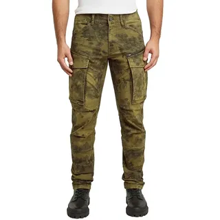 G-star Rovic Zip 3d Regular Tapered Hosen - Vintage Dust Dark Olive Forest Camo - 28 - 32