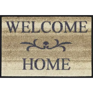 Wash+Dry Fußmatte Welcome Home beige 40x60 cm, innen und außen, waschbar