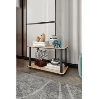 Hanah Home Moderner Couchtisch aus Eiche, 30 x 60 x 38 cm | 100% MDF mit Beinen aus gepresstem Kraftpapier | Skandinavisches Design für stilvolle Wohnräume