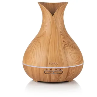 Huslog Aroma Diffuser 280 ml, Diffuser für ätherische Öle, Ultraschall Aromatherapie Diffusor, Luftbefeuchter mit 7 LED Farben, Timer, Abschaltautomatik, leise, für Zuhause, Büro, Yoga