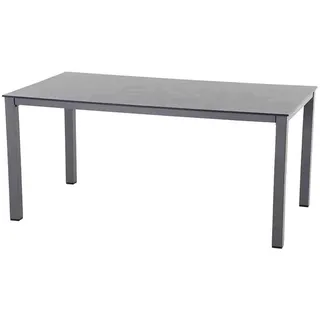 Siena Garden Sola Gartentisch 160 x 90 x 72 cm anthrazit/dark stone