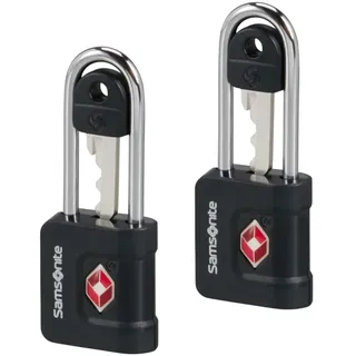 Samsonite TA Revolution – TSA-Schlüsselschloss (2er-Set), Sicheres Gepäckschloss für Koffer & Taschen, Schwarz