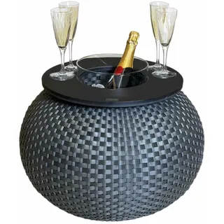 cootab cooler table "Beistelltisch mit Acryl-Kühler Milano 40 cm", 1 Stk. tlg., anthrazit, schwarz