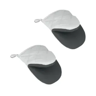 Metaltex Ofenhandschuhe aus Baumwolle, 2-teilig, Hitzeschutzhandschuh für den Einsatz beim Grillen, Backen, Braten und Kochen, 1 Set