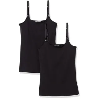 Amazon Essentials Damen Umstands-Camisole Stillfreundlich, 2er-Pack, Schwarz, Small