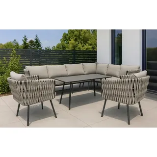 Gardissimo ABBY Ecklounge Gartenmöbel Sitzgruppe Rope taupe rechts