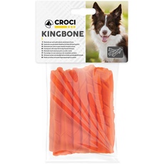 Croci King Bone Twisted Stick – Hundeknochen mit Speckgeschmack, Premium-Kausnack für Hunde aus natürlichem Rindsleder, Dentalstick zur Zahnreinigung, 10 cm – 20 Stück