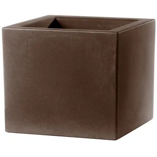 ECKIGER BRONZE BLUMENTOPF 58X58 CM H 58 MOD. SCHIO CUBO