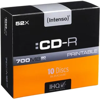 Intenso CD-R 700MB/80min 10 x), Optischer Datenträger
