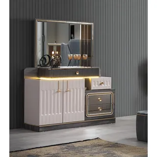 Kommode Spiegel Luxus Konsole Sideboard Design Schlafzimmer Kommoden JVmoebel - Braun