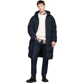Tommy Hilfiger Herren Daunenmantel Down Parka mit Kapuze, Blau (Desert Sky), 3XL
