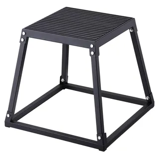 Vevor Plyometrische Sprungbox, 458 mm Plyo-Box, Plyometrische Plattform Plyobox Schwarz, Rutschfeste Fitness-Übungs-Step-Up-Box für Heimtraining, Konditions-Krafttraining, Oberschenkel Trainieren