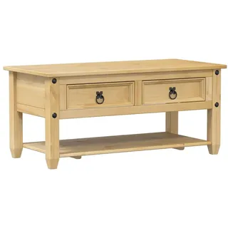 vidaXL Couchtisch mit Schubladen Corona 100x48x45 cm Massivholz Kiefer