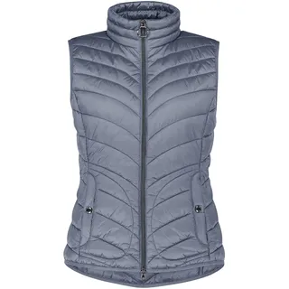 Steppweste BETTY BARCLAY "Steppweste mit Stehkragen", Damen, Gr. 44, blau (faded blau), Obermaterial: 100% Polyamid PA., Westen Steppweste