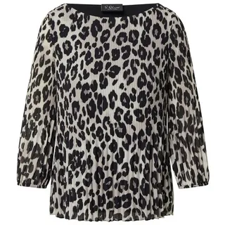 s.Oliver Plissierte Bluse mit All-Over-Print