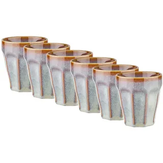 Butlers Tassen Becher 6er-Set Bergamo 250 ml , Taupe , Keramik , Geschirr, Tassen, Kaffeetassen
