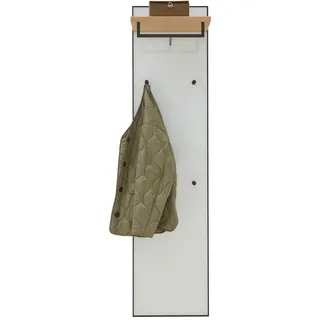 Dieter Knoll Garderobenpaneel , Weiß, Eichefarben , Holz, Glas, Holzwerkstoff , Balkeneiche , furniert , 42x170x27 cm , Made in Germany , Aufhängemöglichkeit, Hutablage, Kleiderstange , Garderobe, Garderoben-Sets & Garderoben-Serien, Garderoben-Serien
