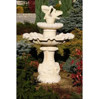 Springbrunnen Garten Teich Brunnen Steinbrunnen Gartenbrunnen Fontaine Teich ## - Weiß