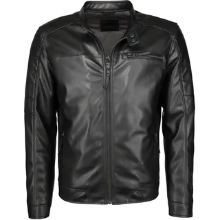 Lederjacke MUSTANG "Kunstlederjacke 31019249", Herren, Gr. S, schwarz, Obermaterial: 100% Polyurethan PU. Futter: 100% Baumwolle CO., Jacken Lederjacke