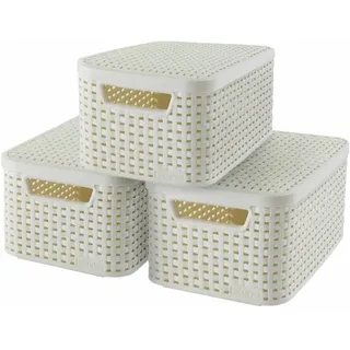 Curver Aufbewahrungsbox Curver Style 29,1 x 19,8 x 14,2 cm 3-tlg. creme