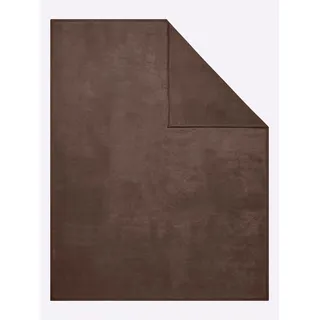 Wohndecke IBENA Gr. 1, braun (schoko), B:150cm L:200cm, 58% Baumwolle, 35% Polyacryl, 7% Polyester, Wohndecken, Wohndecke