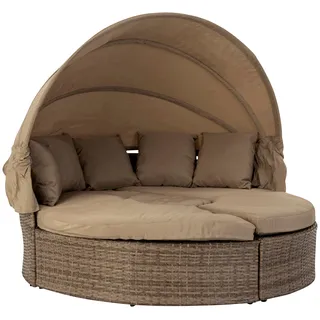 my Flair Gartenlounge-Set, (4 tlg.), inkl. Sonnendach, beige