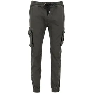 Alpha Industries Cotton Twill Jogger Hosen Grau Schwarz S