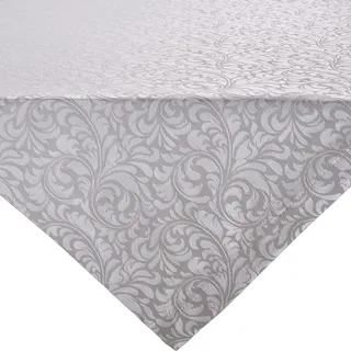 Erwin Müller Tischwäsche, Mitteldecke, Tischdecke Uni, Serie Hamm Silber Größe 80x80 cm - mit hochwertigem Kuvertsaum und Fleckschutz ausgerüstet