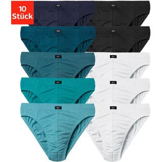 H.I.S. H.I.S Slip »Männer Unterhose«, (Packung, 10 St.), in Unifarben H.I.S hellblau, hellpetrol, petrol, dunkelpetrol, navy, weiß, schwarz