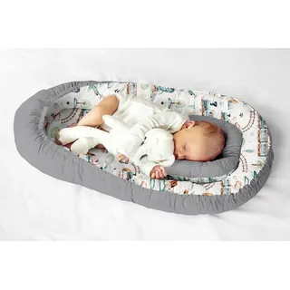 KosPu Multifunktionale Kuschelnest Babynest Kokon für Babys und Säuglinge, Nestchen, Reisebett, 100% Baumwolle, antiallergisch