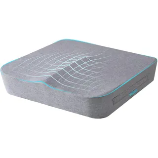 bonmedico Sitzkissen orthopädisch - Ergonomisches Memory Foam Kissen für Bürostuhl, Auto, Rollstuhlkissen oder Sitzerhöhung für Erwachsene - Wellness Grau
