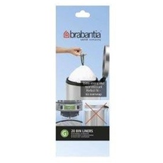 brabantia Size G - trash can liner - 30 L - high-density polyethylene (HDPE) - white - pack of 20