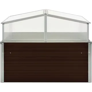 vidaXL Gewächshaus Braun 100 x 100 x 85 cm Verzinkter Stahl - Braun