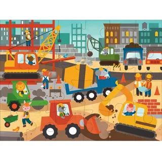 Wild & Wolf Floor Puzzle Construction Site - puzzle da pavimento sito Costruzioni, 3 Jahr(e)