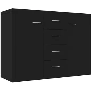vidaXL Sideboard Schwarz 88x30x65 cm Holzwerkstoff