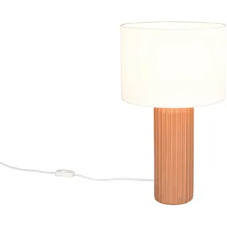 Reality Leuchten Tischleuchte BLAIR DH 28x51 cm braun Tischlampe - Braun