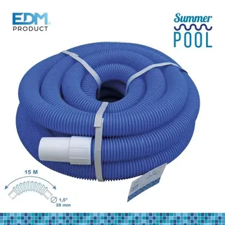 EDM Selbst Schwimmender Schlauch blau/weiß 15 m