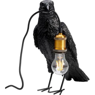 Kare Tischleuchte Animal Crow Schwarz, 34cm