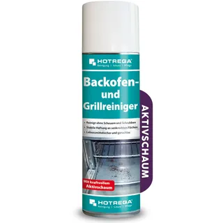HOTREGA Backofen- und Grillreiniger 300ml | Gebrauchsfertig | Entfernt eingebrannte Rückstände von Fett, Öl und Zucker | Für Edelstahl, Glas & Keramik