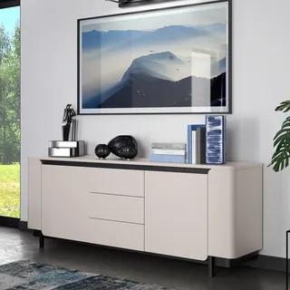 Forte Sideboard Softclose ¦ weiß ¦ Maße cm B: 204,9 H: 77,9 T: 44.8