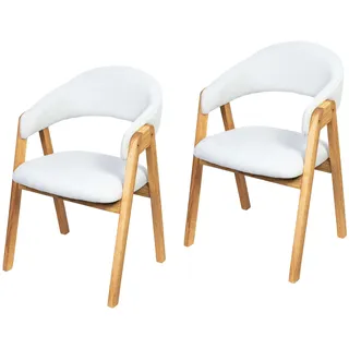 OTTO home Armlehnstuhl Arco Polyester beige/weiß 2er Set