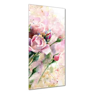 Wallario selbstklebende Duschrückwand 90 x 200 cm mit Motiv Abstraktes Blumenbuket - Wandverkleidung mit Hochglanzlaminat in Glasoptik